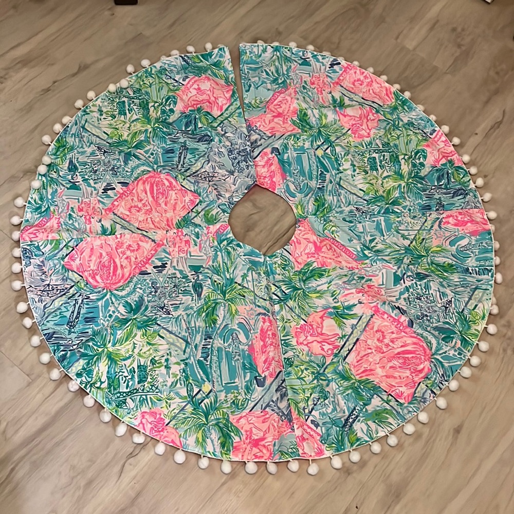 Lilly Pulitzer Christmas Tree Floor Cover